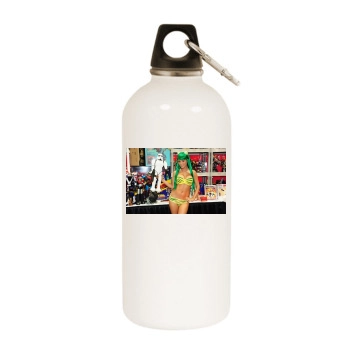 Sara Jean Underwood White Water Bottle With Carabiner