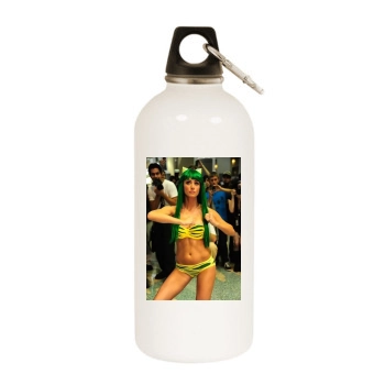 Sara Jean Underwood White Water Bottle With Carabiner