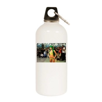 Sara Jean Underwood White Water Bottle With Carabiner