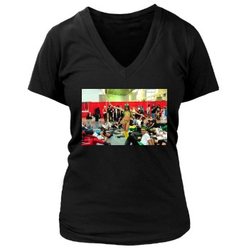 Sara Jean Underwood Women's Deep V-Neck TShirt