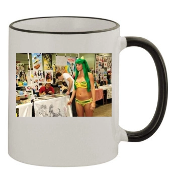 Sara Jean Underwood 11oz Colored Rim & Handle Mug