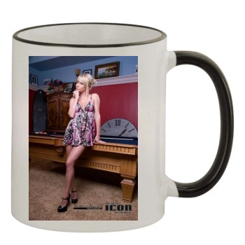 Sara Jean Underwood 11oz Colored Rim & Handle Mug