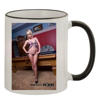 Sara Jean Underwood 11oz Colored Rim & Handle Mug