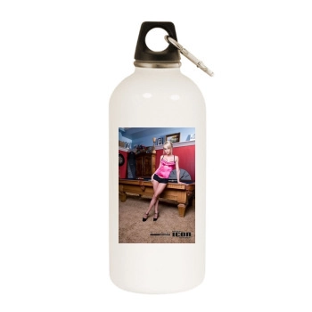 Sara Jean Underwood White Water Bottle With Carabiner