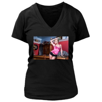 Sara Jean Underwood Women's Deep V-Neck TShirt