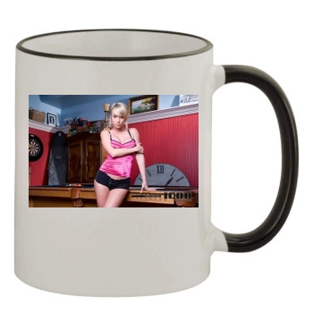 Sara Jean Underwood 11oz Colored Rim & Handle Mug