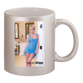 Sara Jean Underwood 11oz Metallic Silver Mug