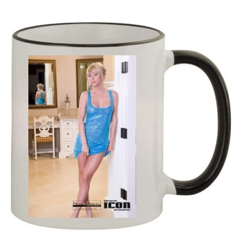 Sara Jean Underwood 11oz Colored Rim & Handle Mug