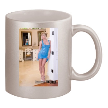 Sara Jean Underwood 11oz Metallic Silver Mug