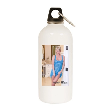 Sara Jean Underwood White Water Bottle With Carabiner