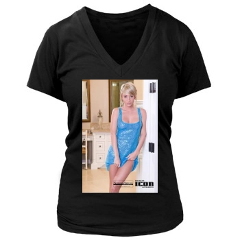 Sara Jean Underwood Women's Deep V-Neck TShirt