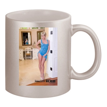 Sara Jean Underwood 11oz Metallic Silver Mug