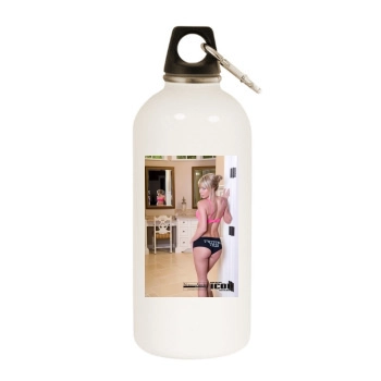 Sara Jean Underwood White Water Bottle With Carabiner