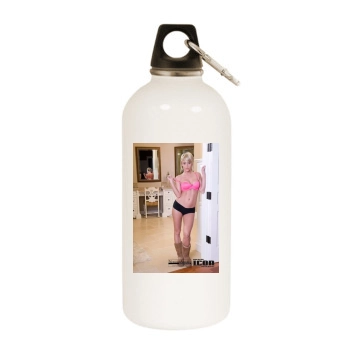 Sara Jean Underwood White Water Bottle With Carabiner