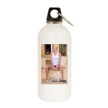 Sara Jean Underwood White Water Bottle With Carabiner