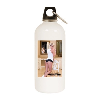 Sara Jean Underwood White Water Bottle With Carabiner