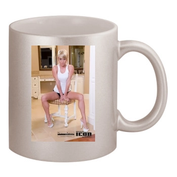 Sara Jean Underwood 11oz Metallic Silver Mug