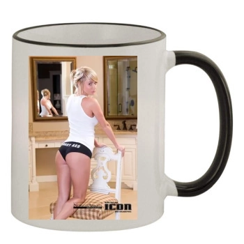 Sara Jean Underwood 11oz Colored Rim & Handle Mug