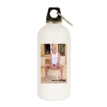 Sara Jean Underwood White Water Bottle With Carabiner