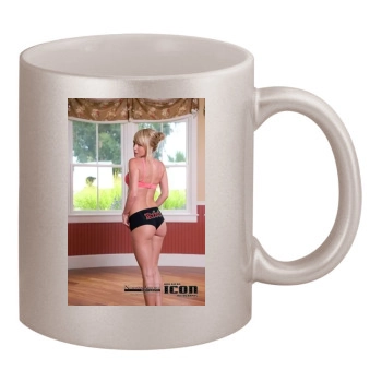 Sara Jean Underwood 11oz Metallic Silver Mug