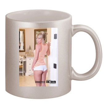 Sara Jean Underwood 11oz Metallic Silver Mug