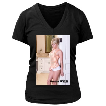 Sara Jean Underwood Women's Deep V-Neck TShirt