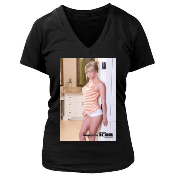 Sara Jean Underwood Women's Deep V-Neck TShirt