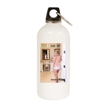 Sara Jean Underwood White Water Bottle With Carabiner