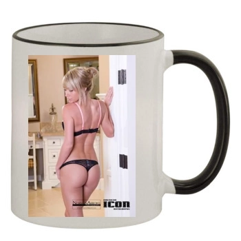 Sara Jean Underwood 11oz Colored Rim & Handle Mug