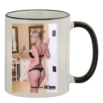 Sara Jean Underwood 11oz Colored Rim & Handle Mug