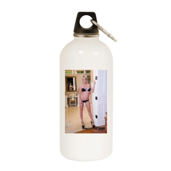 Sara Jean Underwood White Water Bottle With Carabiner