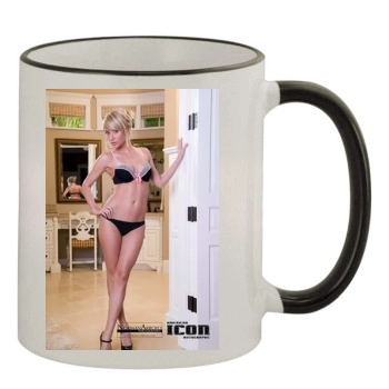 Sara Jean Underwood 11oz Colored Rim & Handle Mug