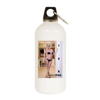 Sara Jean Underwood White Water Bottle With Carabiner