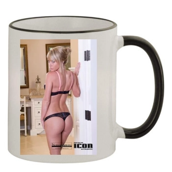 Sara Jean Underwood 11oz Colored Rim & Handle Mug