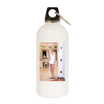 Sara Jean Underwood White Water Bottle With Carabiner