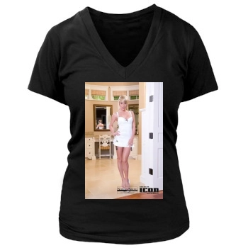 Sara Jean Underwood Women's Deep V-Neck TShirt