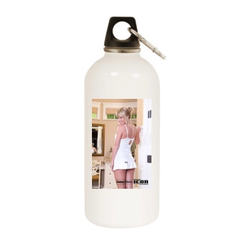 Sara Jean Underwood White Water Bottle With Carabiner