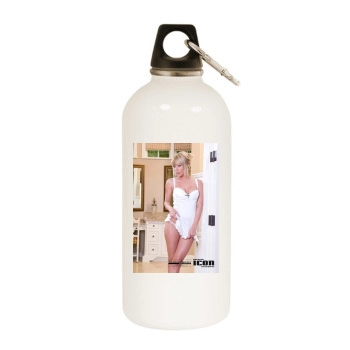 Sara Jean Underwood White Water Bottle With Carabiner