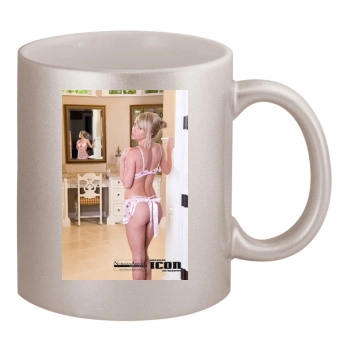 Sara Jean Underwood 11oz Metallic Silver Mug