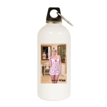 Sara Jean Underwood White Water Bottle With Carabiner