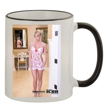 Sara Jean Underwood 11oz Colored Rim & Handle Mug