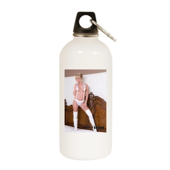 Sara Jean Underwood White Water Bottle With Carabiner