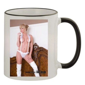 Sara Jean Underwood 11oz Colored Rim & Handle Mug