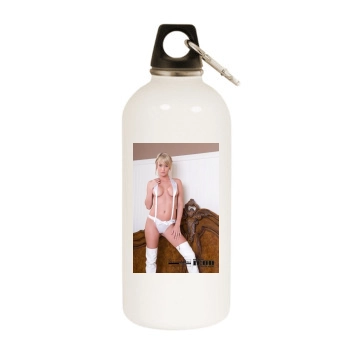 Sara Jean Underwood White Water Bottle With Carabiner