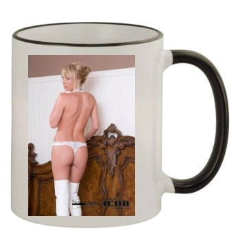 Sara Jean Underwood 11oz Colored Rim & Handle Mug