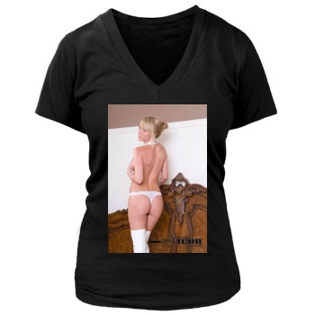 Sara Jean Underwood Women's Deep V-Neck TShirt