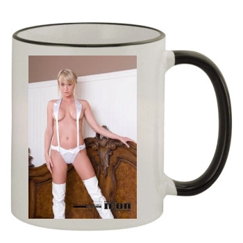 Sara Jean Underwood 11oz Colored Rim & Handle Mug