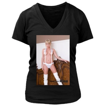 Sara Jean Underwood Women's Deep V-Neck TShirt