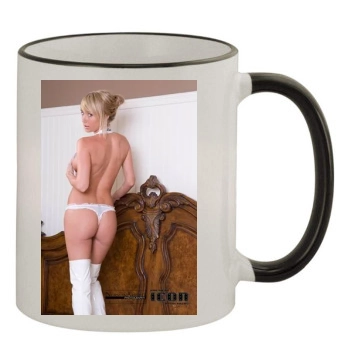 Sara Jean Underwood 11oz Colored Rim & Handle Mug