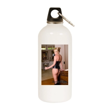 Sara Jean Underwood White Water Bottle With Carabiner